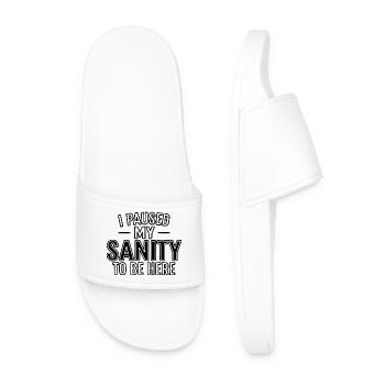 J’ai mis ma santé mentale en pause pour être là - Claquettes Homme - blanc - Devant