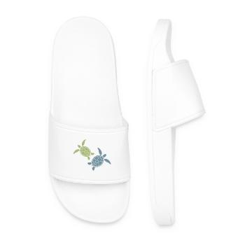 Duo de Tortues de Mer Ocean Beach Hawaii Marine Life Vibe - Claquettes Homme - blanc - Devant