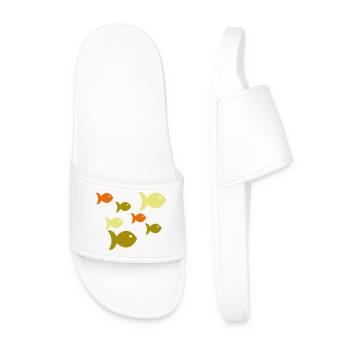 Fish School of Fish - Men’s Pool Sliders - white - Front