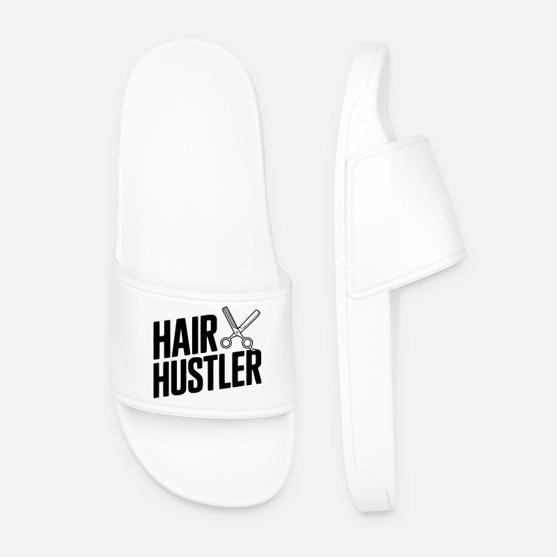 Haar-Hustler - Männer Badelatschen - Weiß
