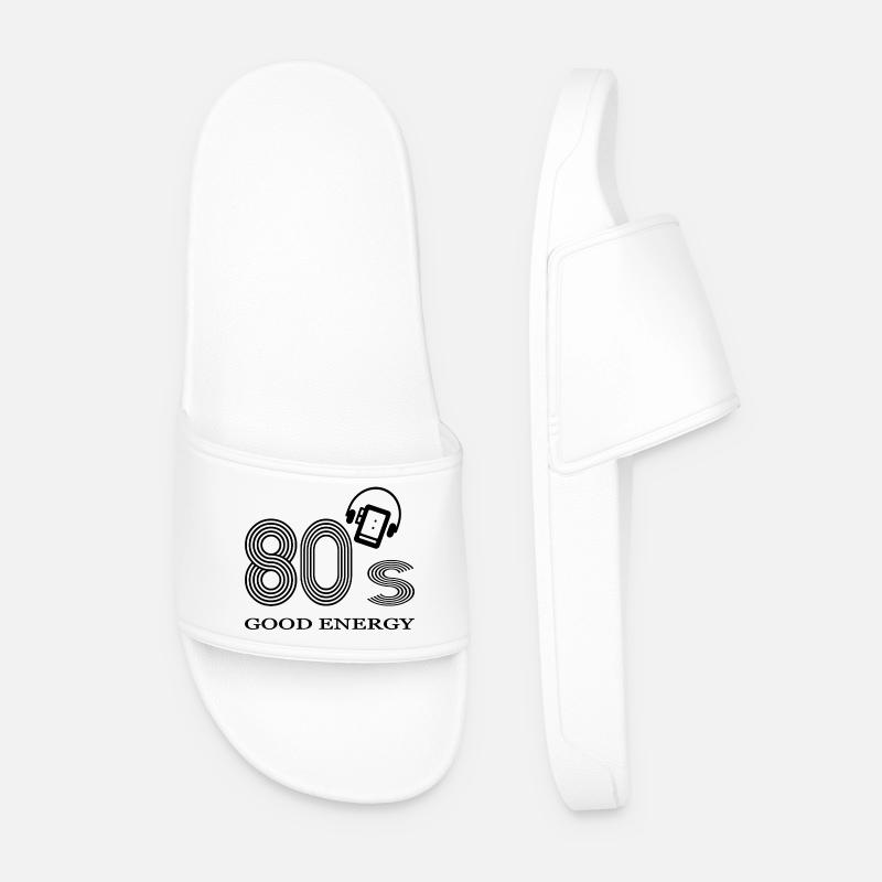 80er Jahre - Männer Badelatschen - Weiß