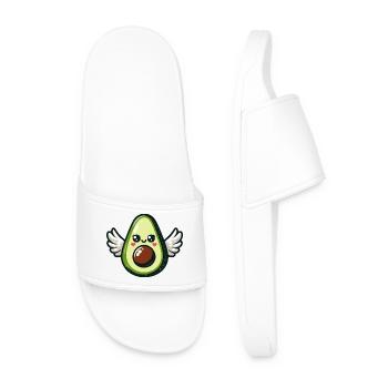 Kawaii Geflügelte Avocado - Männer Badelatschen - Weiß - Vorne