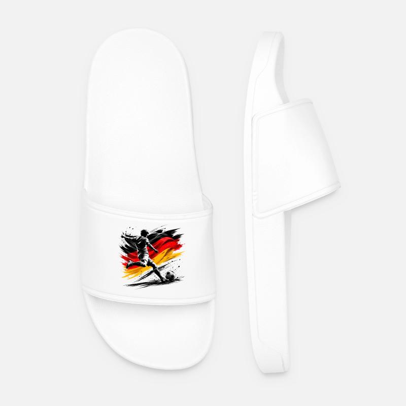 Kicker avec drapeau allemand - Claquettes Homme - blanc
