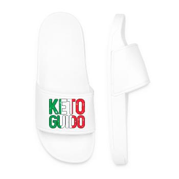 Graphique du drapeau italien keto - Claquettes Homme - blanc - Devant