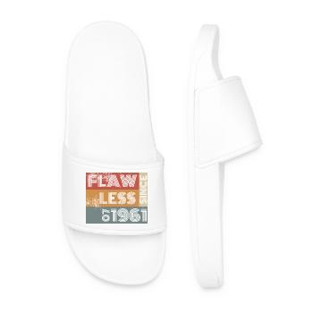 65th Birthday Flawless since 07/1961 - Men’s Pool Sliders - white - Front