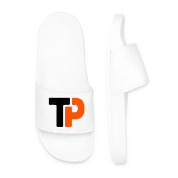 Table Tennis Logo TP Ping Pong Team - Men’s Pool Sliders - white - Front
