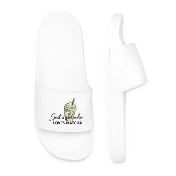 Une seule fille aime le matcha - Claquettes Homme - blanc - Devant