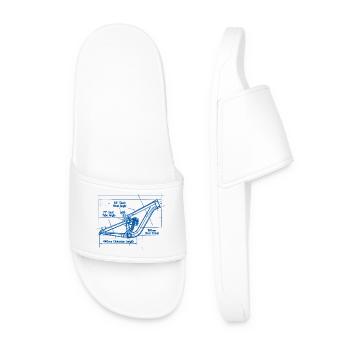 MTB Blueprint: Full-Suspension Frame Tech - Men’s Pool Sliders - white - Front