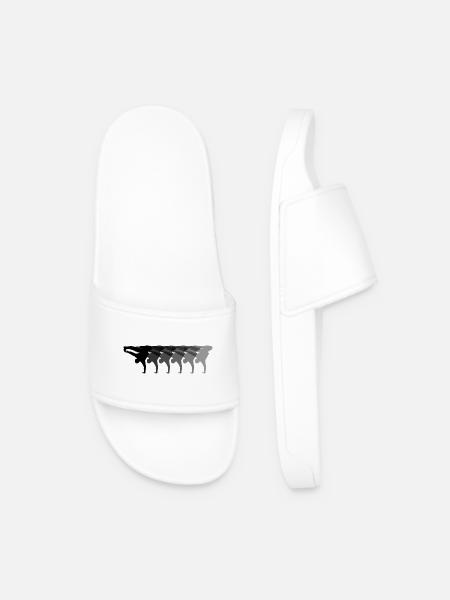 Breakdance Bboy Bgirl Breakdancer - Men’s Pool Sliders - white