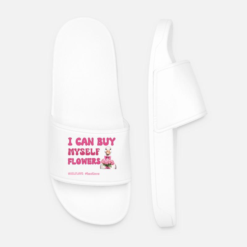 Saint-Valentin Amour de soi Canard - Claquettes Homme - blanc