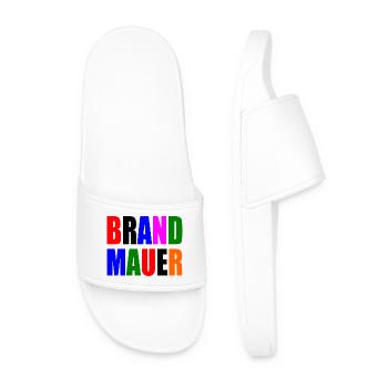 brandmauer - Männer Badelatschen - Weiß - Vorne