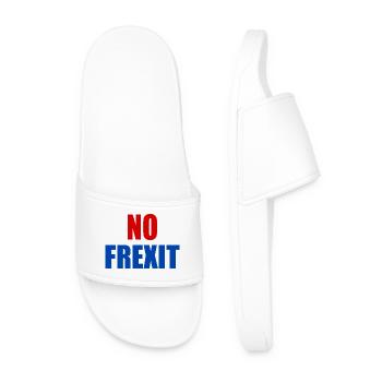 Kein Frexit - Männer Badelatschen - Weiß - Vorne
