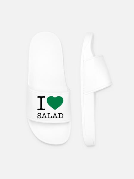 J’ADORE LA SALADE - Claquettes Homme - blanc