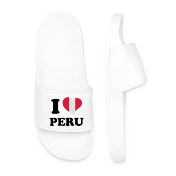 I love peru. - Men’s Pool Sliders - white - Front