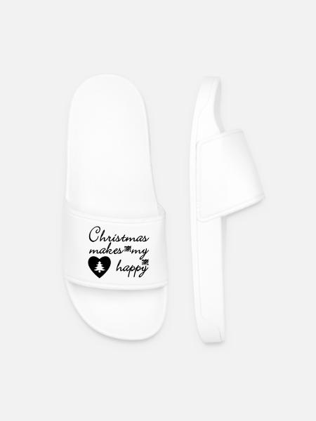 Weihnachten Christmas Spruch Geschenk - Men’s Pool Sliders - white