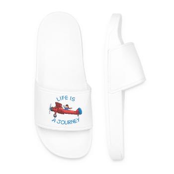 Avion - la vie est un voyage - Claquettes Homme - blanc - Devant
