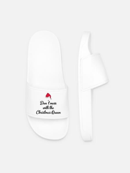 christmas queen - Men’s Pool Sliders - white