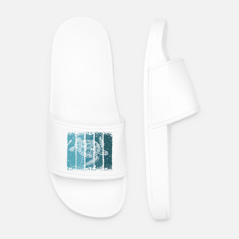 turtle - Men’s Pool Sliders - white