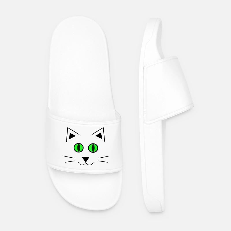 Katze Kätzchen cute - Männer Badelatschen - Weiß