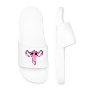 Cuterus Kawaii Uterus - Men’s Pool Sliders - white - Front