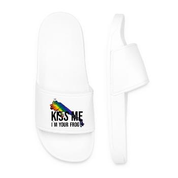 Grenouille - Princesse - Kiss -Kiss me - Claquettes Homme - blanc - Devant