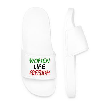 Women life freedom iran - Claquettes Homme - blanc - Devant
