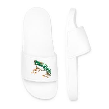 Tree Frog Graphic Aquatic Amphibian Frog Lovers - Men’s Pool Sliders - white - Front