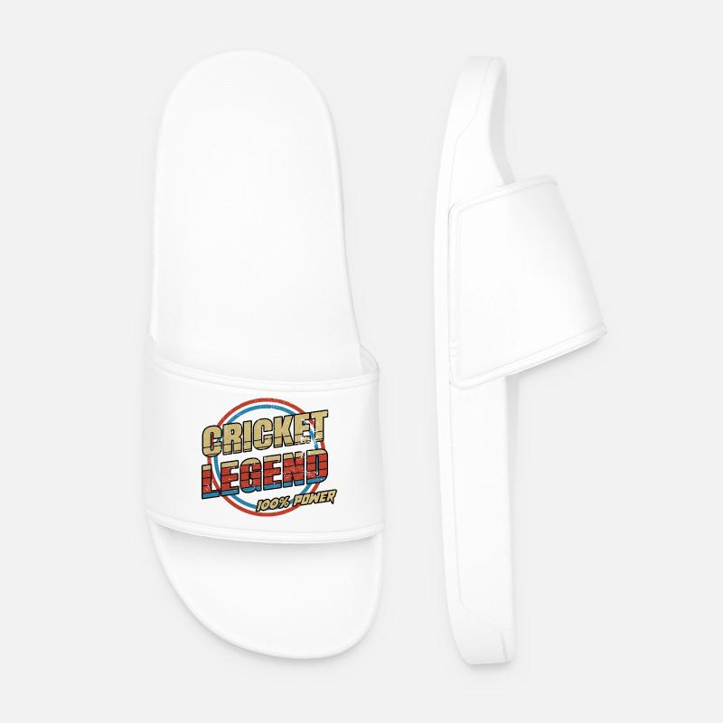 Cricket Legende Sport Design - Männer Badelatschen - Weiß