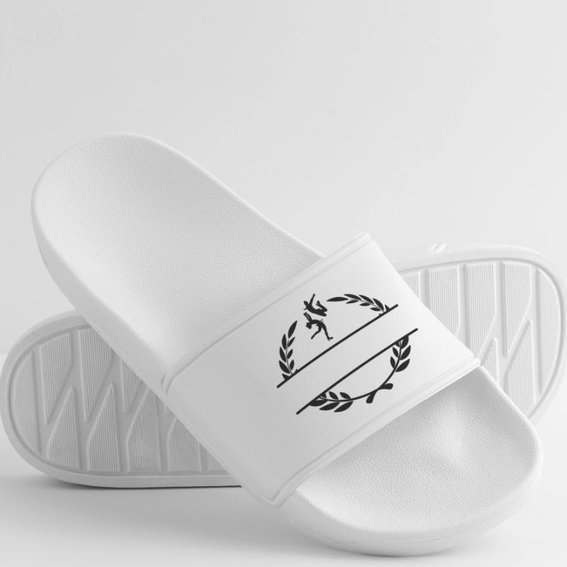 Eistanz oder Eiskunstlauf im Lorbeerkranz Männer Badelatschen