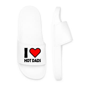 I love hot dads - Männer Badelatschen - Weiß - Vorne