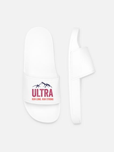Ultra Running - Lauf lang. Laufen Sie stark. - Männer Badelatschen - Weiß