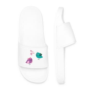 Vogelliebe, Love - Men’s Pool Sliders - white - Front