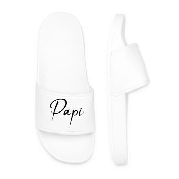 FATHER's DAY. HAPPY BIRTHDAY DAD. DAD. HAPPY BIRTHDAY - Men’s Pool Sliders - white - Front