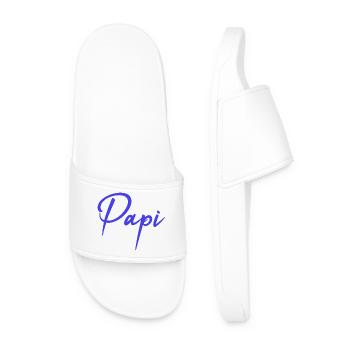 PAPI. PAPY. FÊTE DES PÈRES. BONNE FÊTE PAPI - Claquettes Homme - blanc - Devant