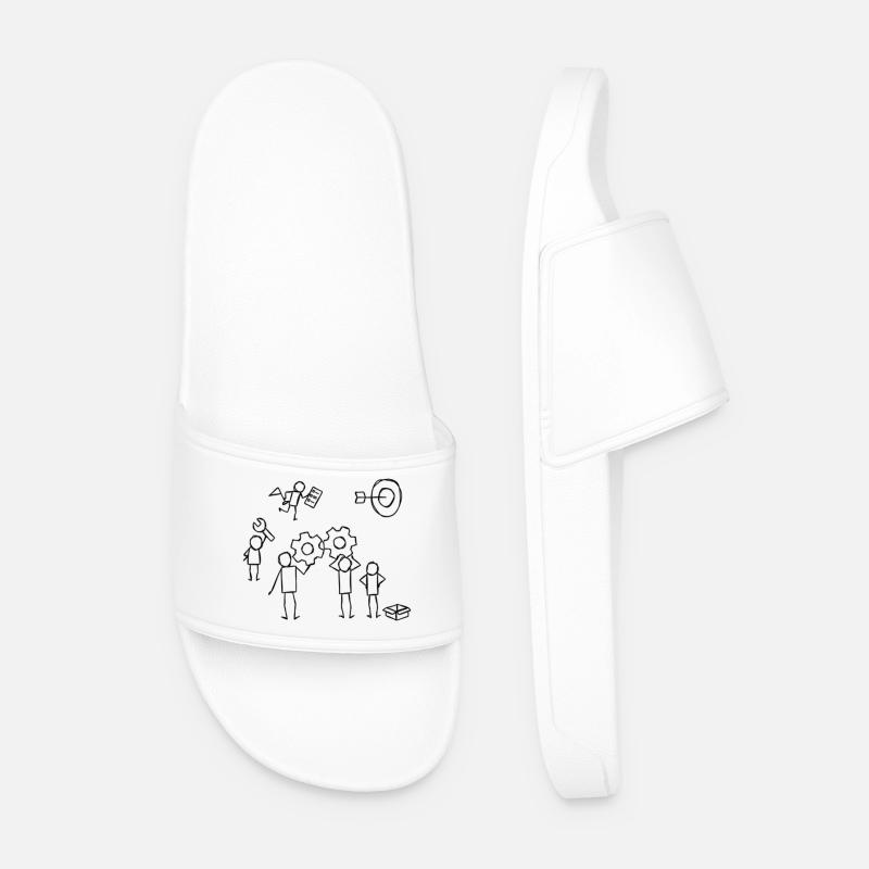 Teamwork - Men’s Pool Sliders - white