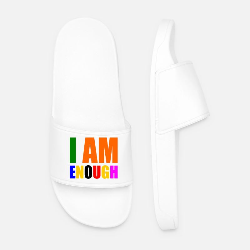 I am enough - Männer Badelatschen - Weiß