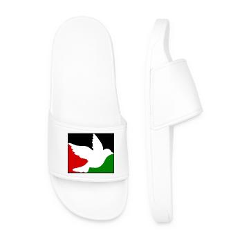 Free palestine - Claquettes Homme - blanc - Devant