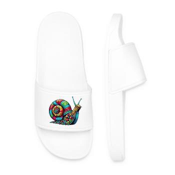 Snail - Men’s Pool Sliders - white - Front