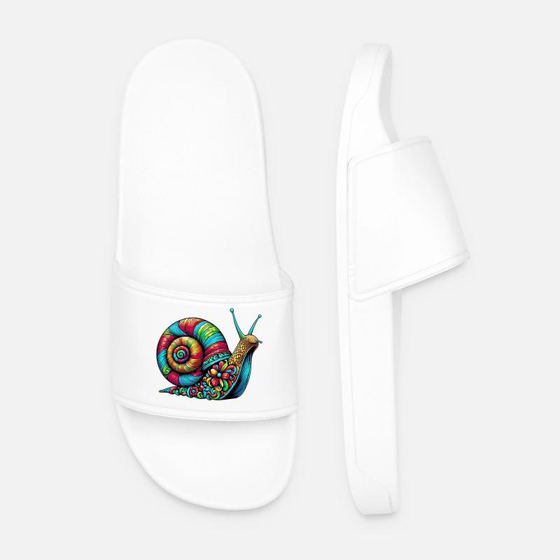 Snail - Men’s Pool Sliders - white