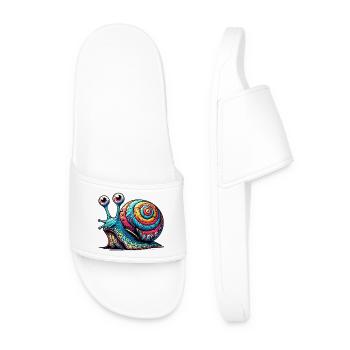 Snail - Men’s Pool Sliders - white - Front