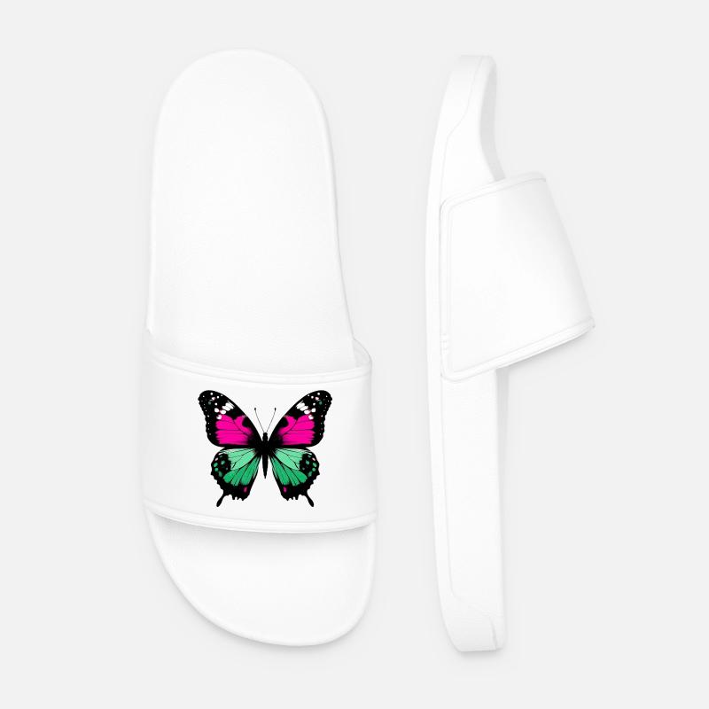 Schmetterling - Männer Badelatschen - Weiß