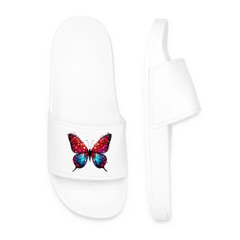 Schmetterling mit Herzen - Männer Badelatschen - Weiß - Vorne