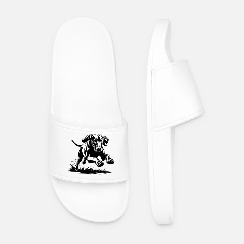 Weimaraner - Men’s Pool Sliders - white
