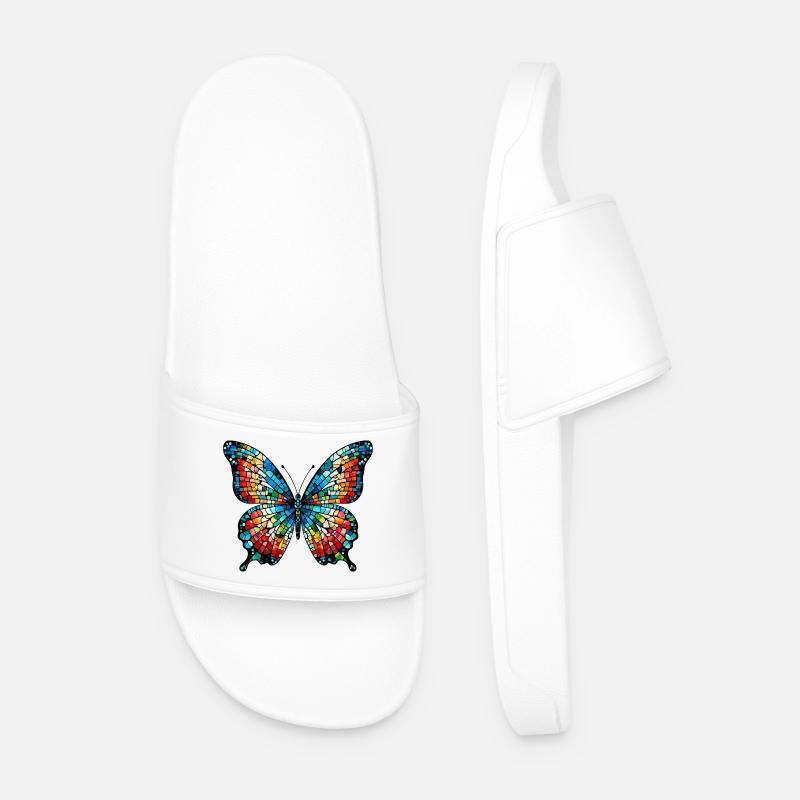 Butterfly - Men’s Pool Sliders - white