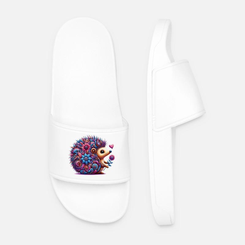 Hedgehog - Men’s Pool Sliders - white