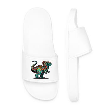 Dinosaur - Men’s Pool Sliders - white - Front