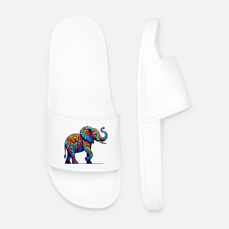 Elefant - Männer Badelatschen - Weiß