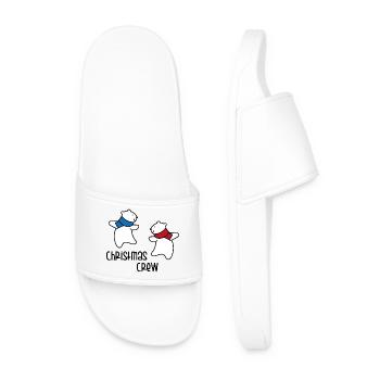 Christmas Crew - Men’s Pool Sliders - white - Front