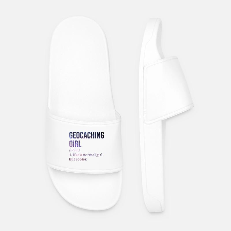 Geocaching - Männer Badelatschen - Weiß