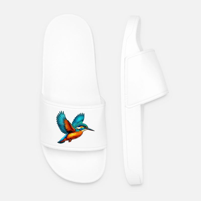 Eisvogel - Männer Badelatschen - Weiß